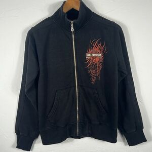 🔥 Women’s HARLEY DAVIDSON Full Zip Fleece Jacket 2011 - Sz Small- EXCELLENT